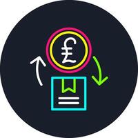 Money Line Multi Color Design vector