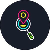Searching Line Multi Color Design vector