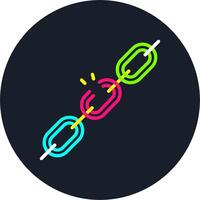 Unchain Line Multi Color Design vector