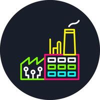 Smart Factory Line Multi Color Design vector