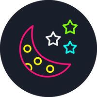 Half Moon Line Multi Color Design vector