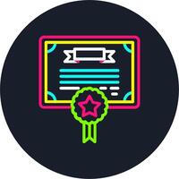 Diploma Line Multi Color Design vector