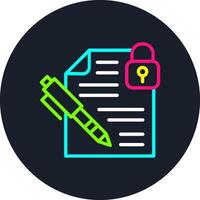 Confidential Line Multi Color Design vector