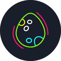 Dinosaur egg Line Multi Color Design vector