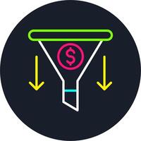 Economy Filtration Line Multi Color Design vector