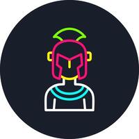 Gladiator Line Multi Color Design vector