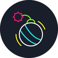 Bomb Line Multi Color Design vector