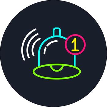 Notification Line Multi Color Design vector