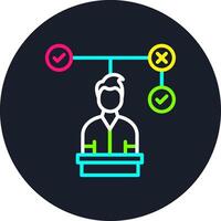 Decision Making Line Multi Color Design vector