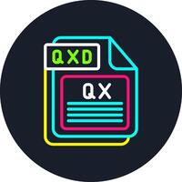 QXD Line Multi Color Design vector