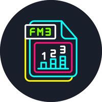 FM3 Line Multi Color Design vector