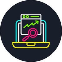 Seo Web Analysis Line Multi Color Design vector