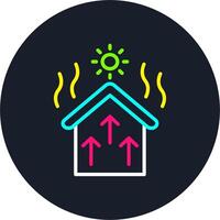 Thermal Insulation Line Multi Color Design vector