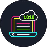 Binary Code Line Multi Color Design vector