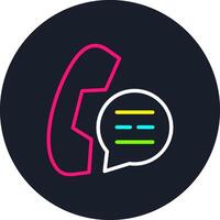 Phone Line Multi Color Design vector