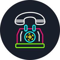 Telephone Line Multi Color Design vector