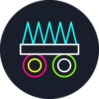 Claws Line Multi Color Design vector