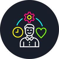 Organized life Line Multi Color Design vector