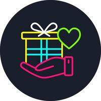 Donar Line Multi Color Design vector