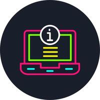 Laptop Line Multi Color Design vector