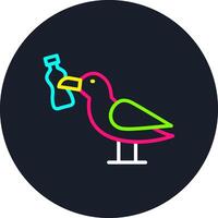 Seagull Line Multi Color Design vector