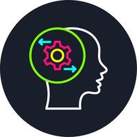 Behavior Line Multi Color Design vector