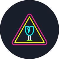 Fragile. Line Multi Color Design vector