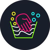 Hand Wash Line Multi Color Design vector