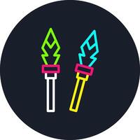 Spear Line Multi Color Design vector