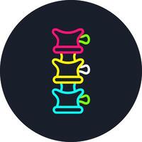 Spine Line Multi Color Design vector