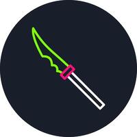 Naginata Line Multi Color Design vector