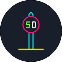 Speed Limit Line Multi Color Design vector