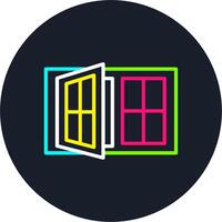 Window Case Line Multi Color Design vector