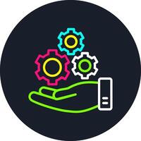 Technical Support Line Multi Color Design vector
