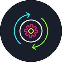 Process Line Multi Color Design vector