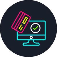 E-payment Line Multi Color Design vector
