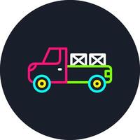 Pick Up Truck Line Multi Color Design vector