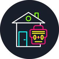 Work From Home Line Multi Color Design vector