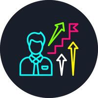 Career Path Line Multi Color Design vector