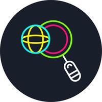 Global Research Line Multi Color Design vector