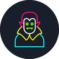 Dracula Line Multi Color Design vector