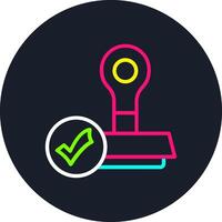 Validation Line Multi Color Design vector