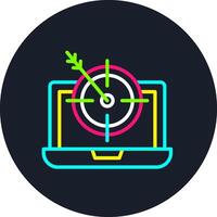 Target Line Multi Color Design vector