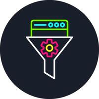 Filter Line Multi Color Design vector