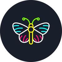 Butterfly Line Multi Color Design vector