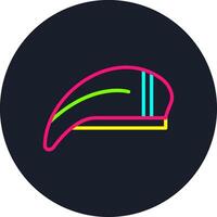 Beret Line Multi Color Design vector