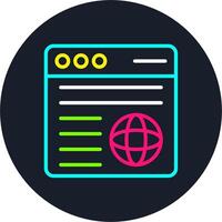 Website Line Multi Color Design vector