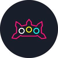 Ninja Knuckle Line Multi Color Design vector