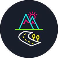 Path way Line Multi Color Design vector