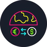 Exchange Rate Line Multi Color Design vector